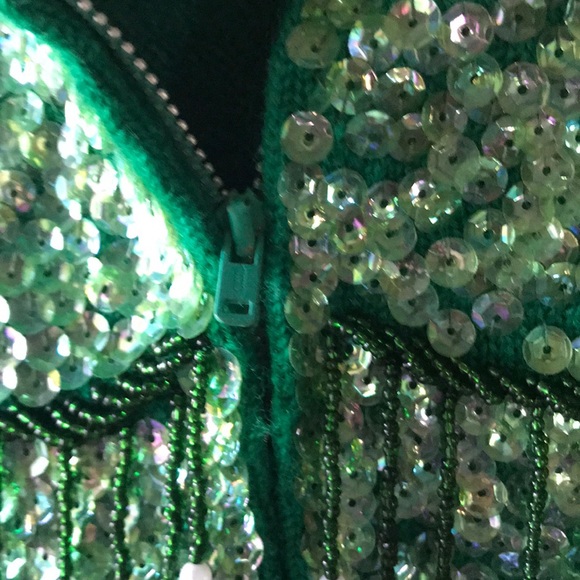 60’s MERMAID beaded/sequined mid century top WOW ! - Picture 5 of 5